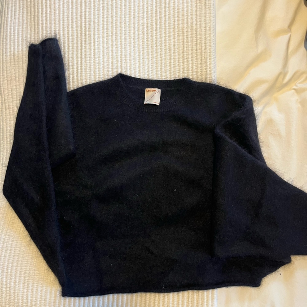 Kerisma Udu Cropped Angora Sweater Dark Navy